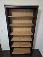 Ikea HEMNES Bücherregal, schwarzbraun/hellbraun, 90x197 cm