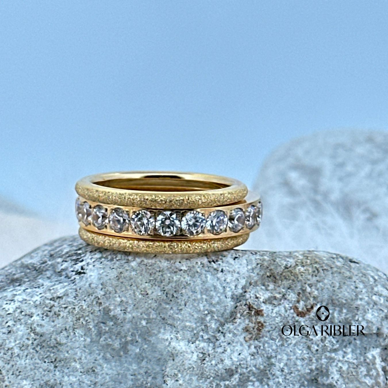 Olga Ribler Anelli: Edelstahl  Ring Set aus 3 Ringen Grösse 56 – Nuovo (secondo la descrizione) da Luzern venduto da Schmuckoutlet 6