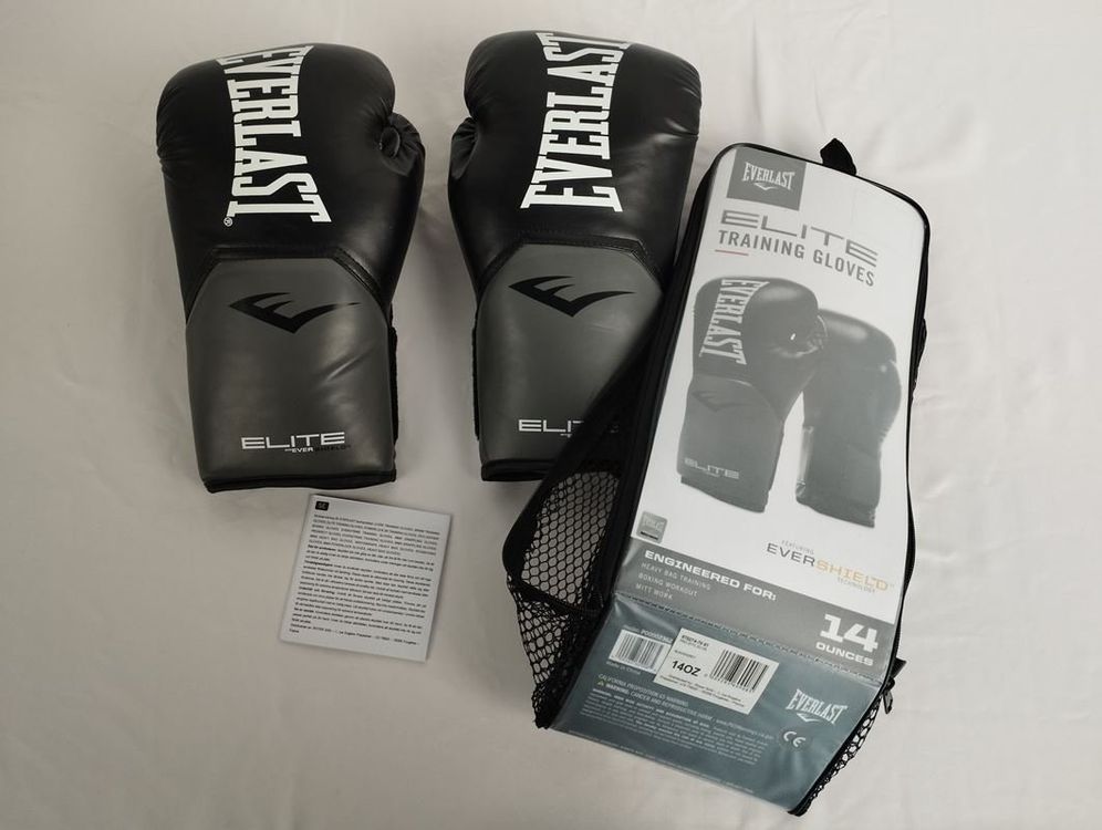 Lonsdale Boxhandschuhe Barford 14 Oz | Leder Handschuhe White/Black | Mit Klettverschluss