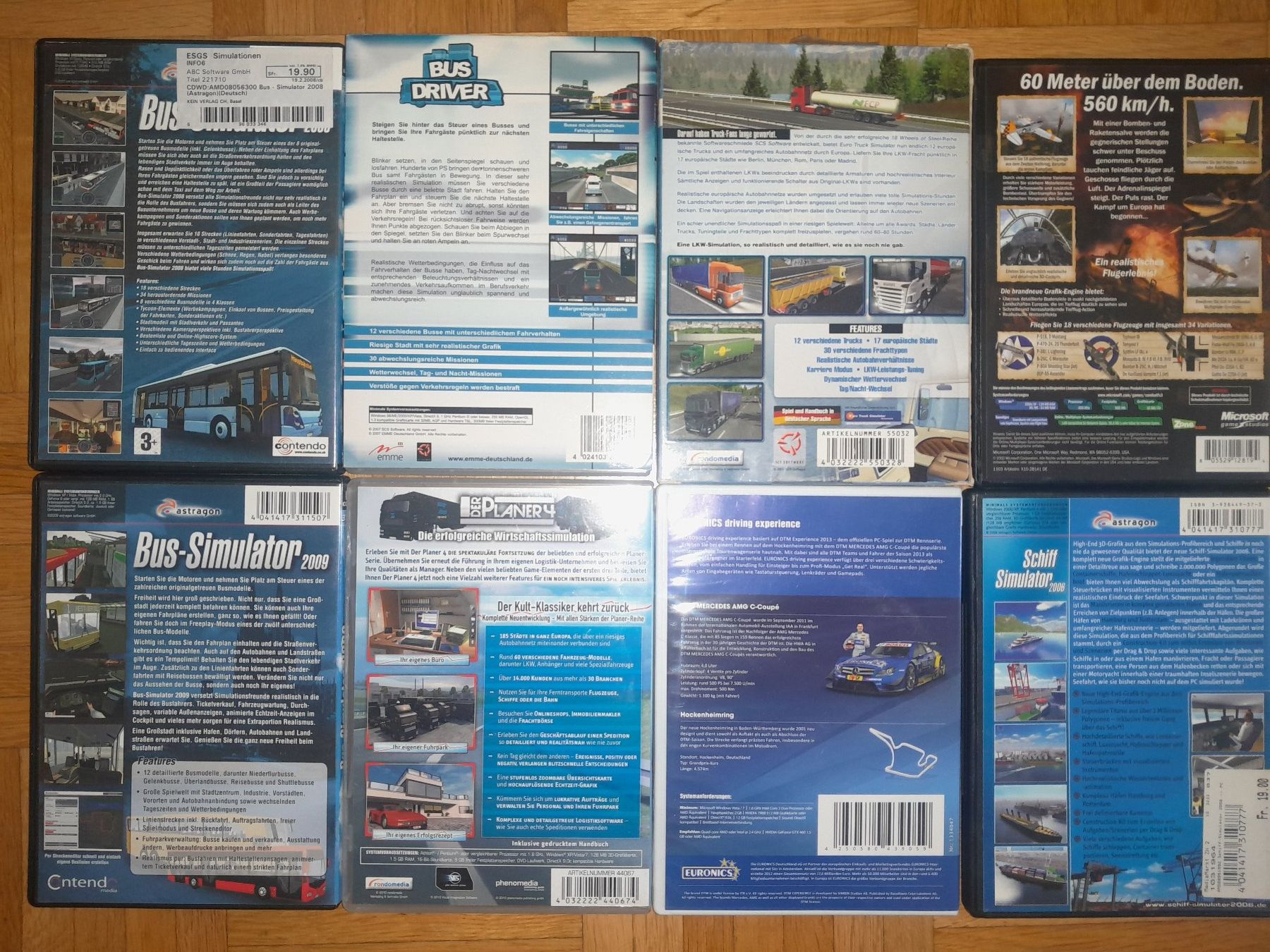 Giochi: 8 PC Games Simulator, Bus, Flight, Truck – Usato da Steffisburg venduto da FutureOne 1