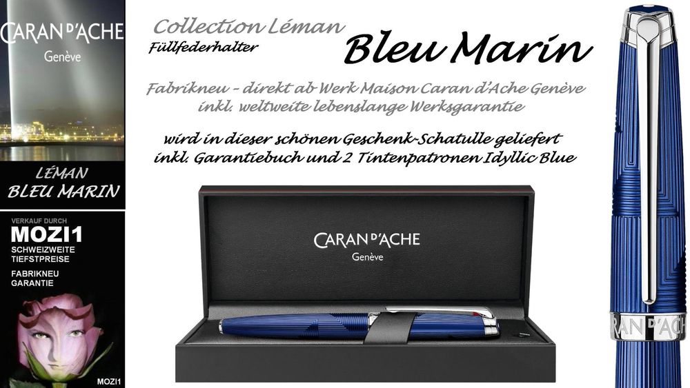 Stylo bille Léman - Bleu Marine - Caran d'Ache