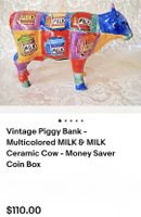 Vintage Milch Kuh Spardose - Keramik