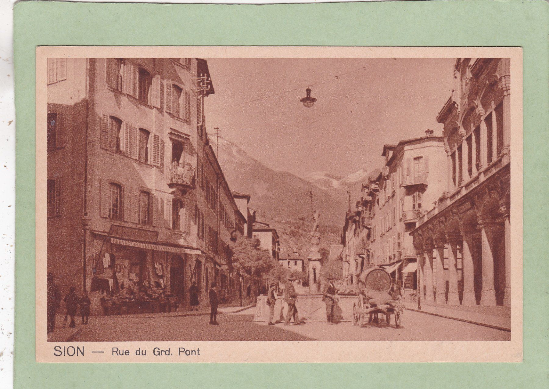 Cartoline postali: Sion Rue du Grd. Pont – Usato da Herisau venduto da Lisegrat2008