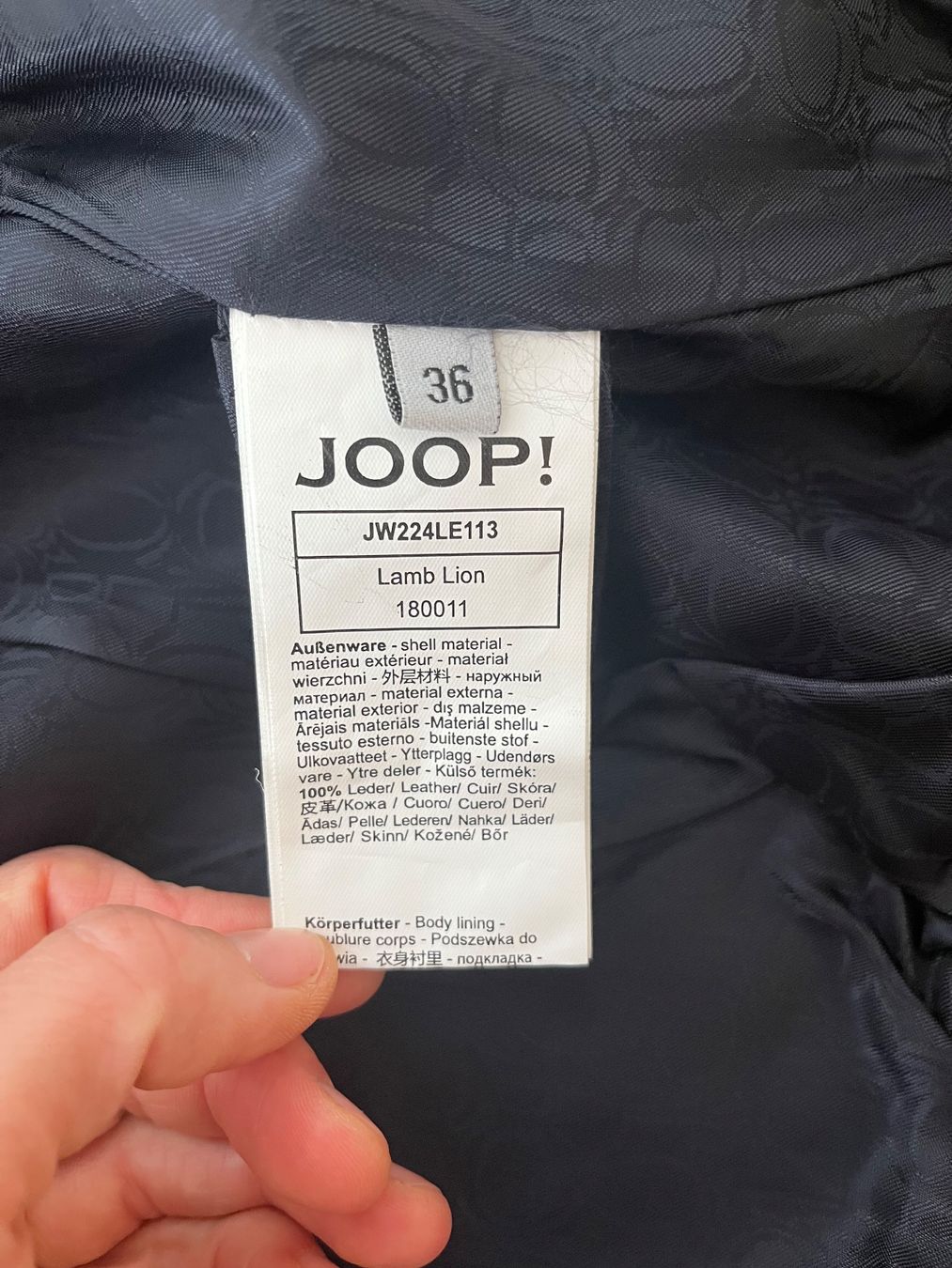 Joop Giacche: Joop Lederjacke Lamb Lion 36 schwarz – Nuovo (secondo la descrizione) da Clarens venduto da Lois86 3