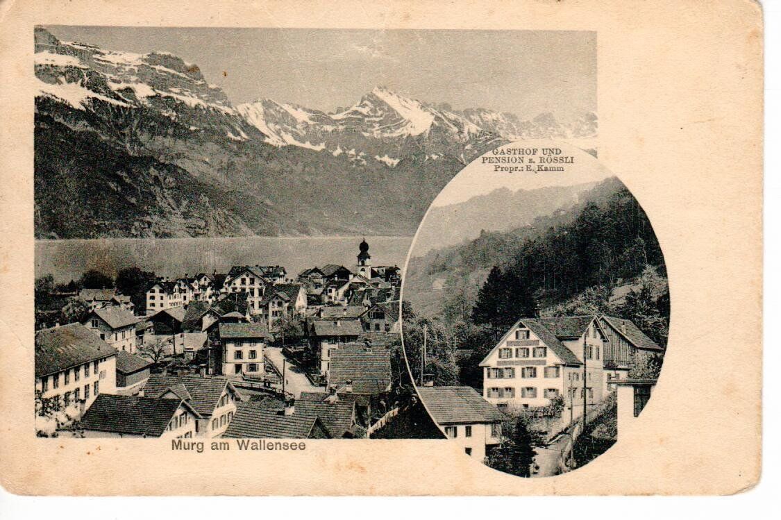 Cartoline postali: Murg am Walensee 1918 – Usato da Wolhusen venduto da Curver9