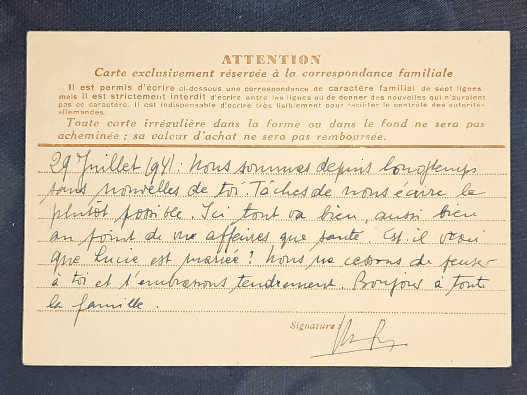 Tutti i francobolli: CL25 Document + Timbre France 1941 – Usato da Cousset venduto da Patrick_Collections 1