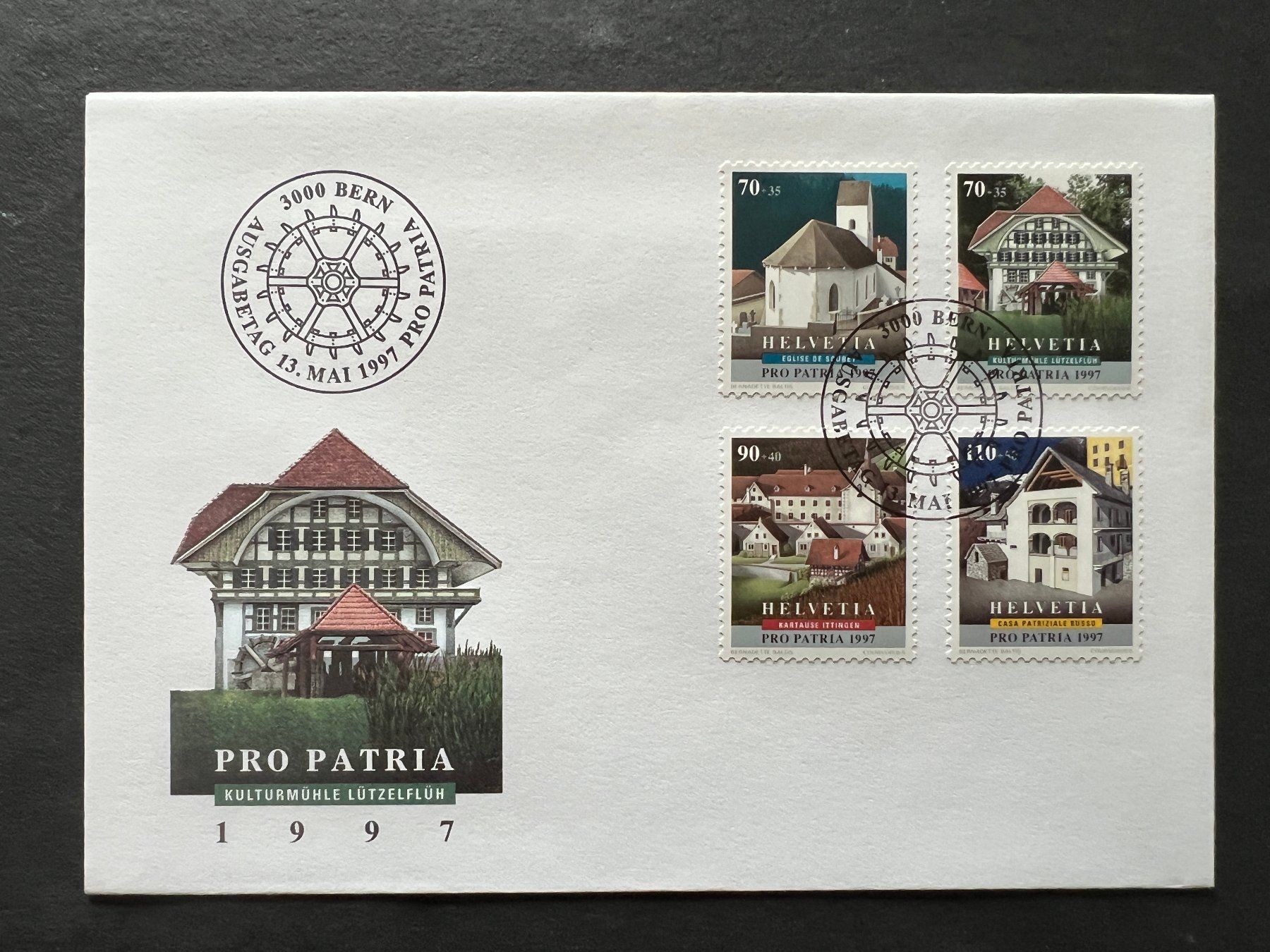 Tutti i francobolli: Pro Patria FDC 1997   (M221) – Usato da Hinwil venduto da Sidi4
