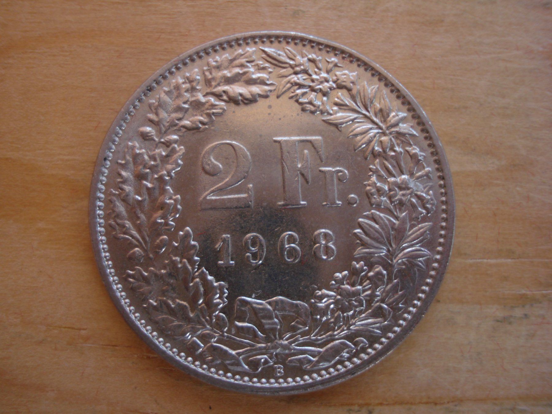 Alle Münzen: (C1) 2 Franken 1968 B STGL – Gebraucht aus Erlach von Net-Coins