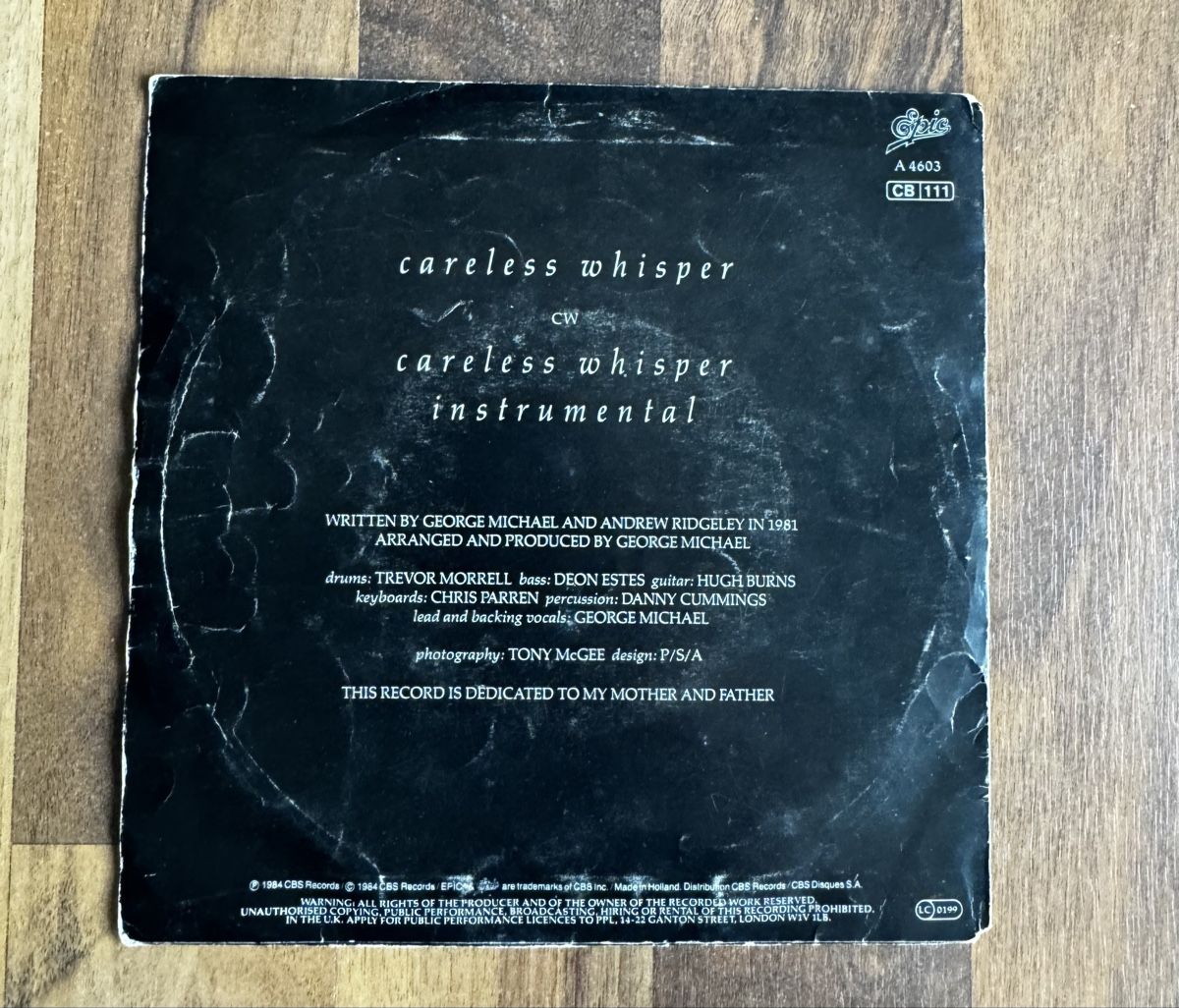 Dischi in vinile: George Michael - Careless Whisper - 7" Single - 80s – Usato da Rorbas venduto da BlackstarRecords 1