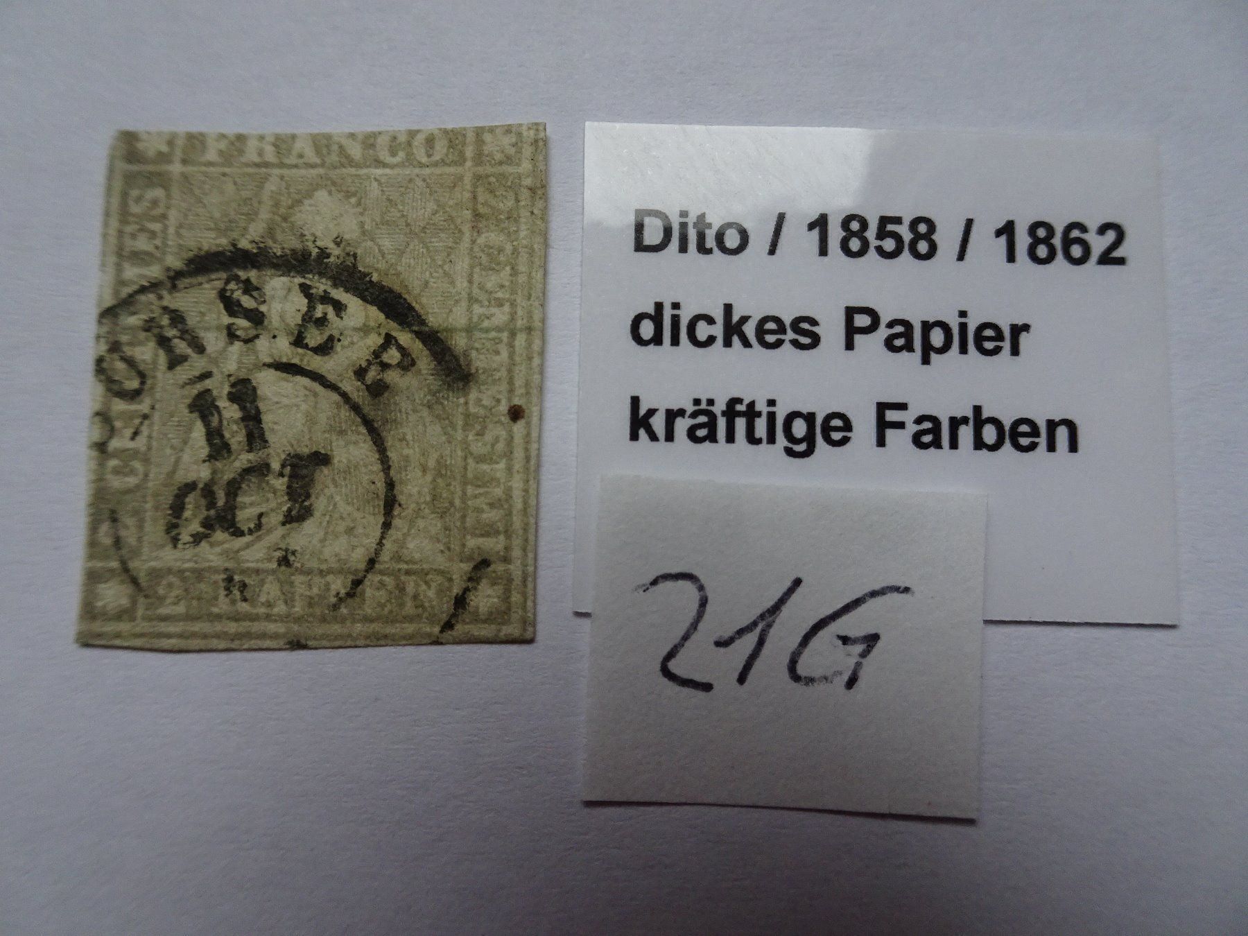 Alle Briefmarken: 2er-Strubel 1858/62 – Gebraucht aus Aadorf von Chnorli-Furz