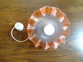 Lampe de plafond vintage rose, parfait pour l'automne!
