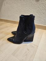 Damen Stiefeletten schwarz mit Blockabsatz gebraucht