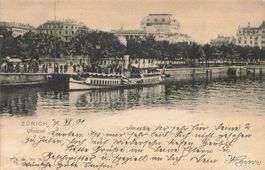 Zürich, Utoquai, gelaufen 1901