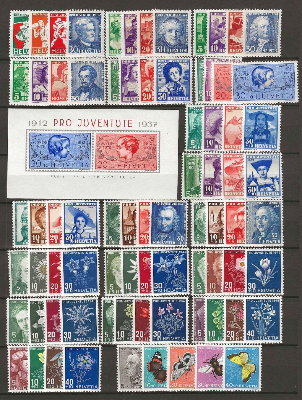 Tutti i francobolli: postfrische Pro Juventue 1932 - 1963 ** – Nuovo (secondo la descrizione) da Gümligen venduto da Geniusbuy