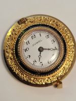 Anhängeruhr Juwel Blumenmotiv goldfarben Handaufzug läuft
