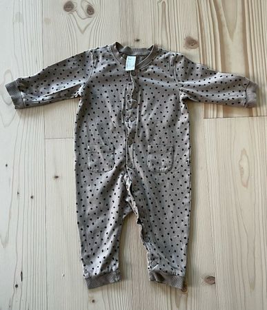 Zara Baby Strampler Gr. 74 - Bio-Baumwolle Beige