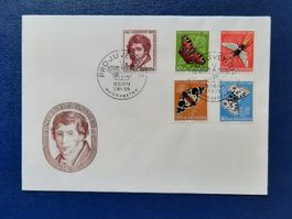 PJ Satzbrief 1955, Ersttagstempel, Insekten