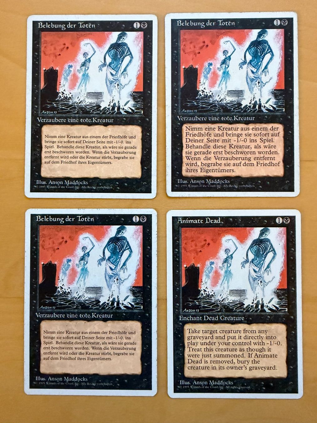 Magic The Gathering Carte collezionabili: 4x Belebung der Toten // Animate Dead / 4th Edition // Magic – Usato da Binz venduto da Tempelritter