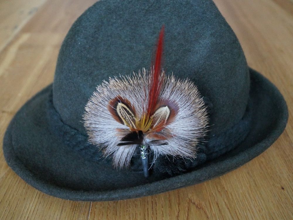 Jagdhut mit Hutschmuck Gemsbart, Wildschwein und Fasan | Kaufen auf Ricardo