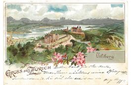 Gruss aus Zürich - Hotel auf dem Uetliberg - Litho - 1901