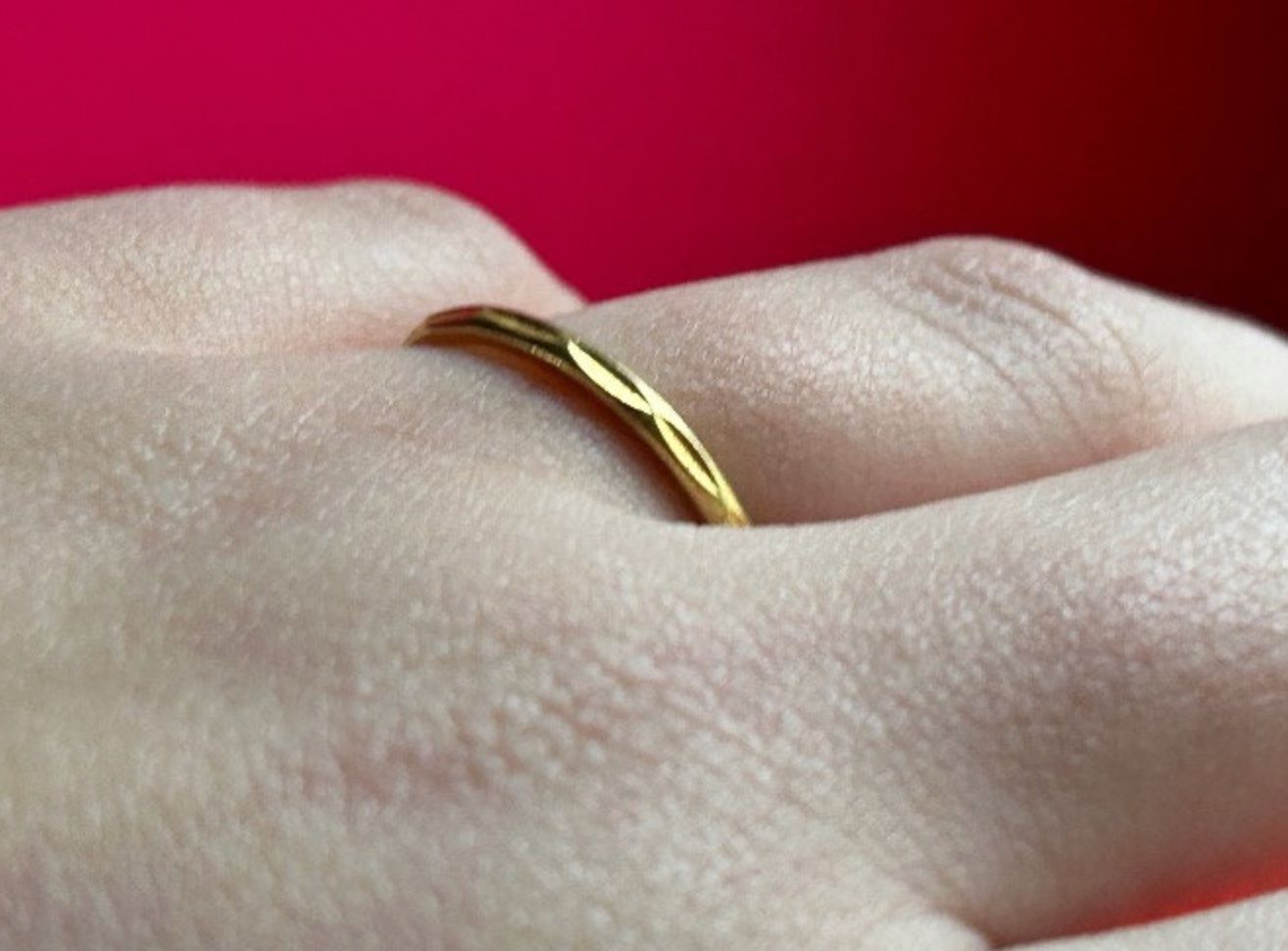 Anelli: goldener Ring schlicht modern – Usato da Dittingen venduto da Bijoubelle 6