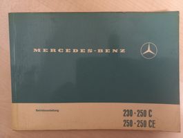 Oldtimer Bedienungsanleitung Betriebsanleitung Mercedes 230