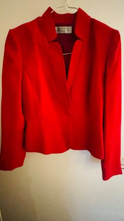 Edler Damenanzug Jacke & Rock Gr. 38 rot
