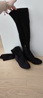 Schwarze stoff Stiefel | Grösse 38