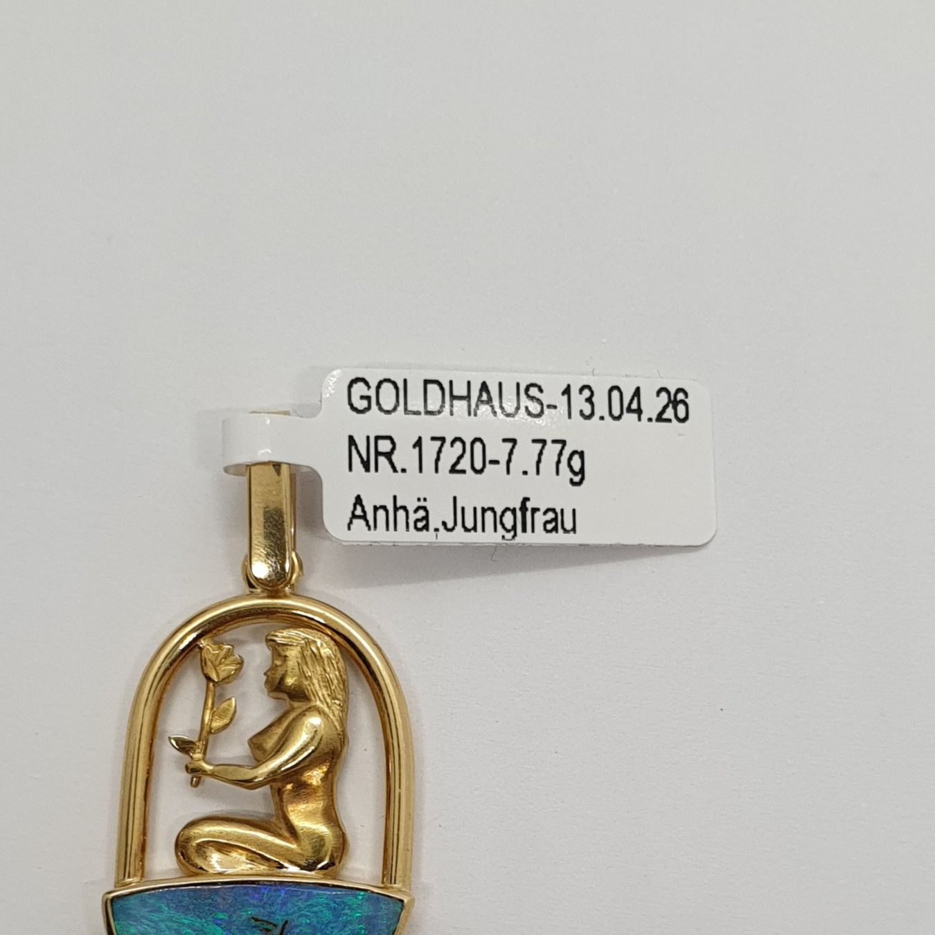 Anhänger: Echt 18K Gold - Opal, Jungfrau Anhänger – Gebraucht aus Luzern von Luzern-Goldhaus 4