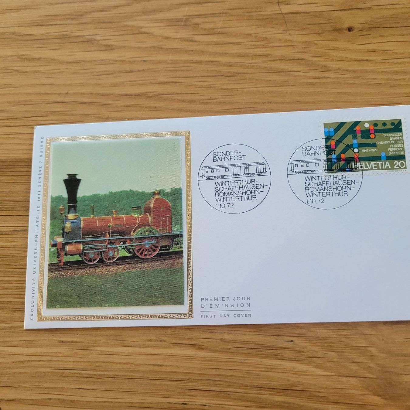 Alle Briefmarken: FDC mit Seidenbild 1972 – Gebraucht aus Biel/Bienne von Destockweb