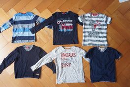 Grosses Set T-Shirts/Langarmshirts Kinder Grösse 116/122