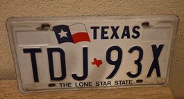 Plaque d'immatriculation Texas TDJ 93X usagé