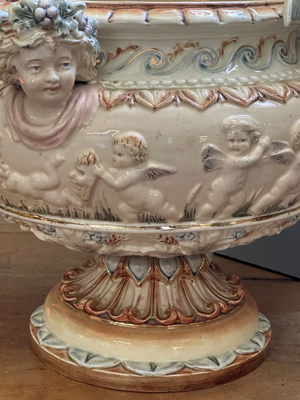 Vasen & Gefässe: Prunk-Terrine / Deckelvase – Capodimonte-Stil – Gebraucht aus Otelfingen von Yossi-68 7