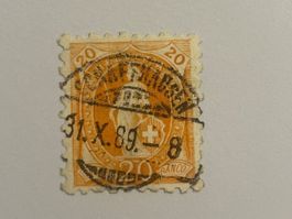 1888 Stehende Helvetia ZNr. 66B, Stempel SCHAFFHAUSEN