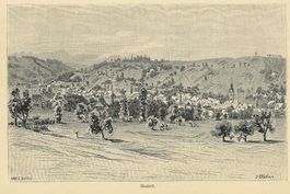 Huttwil BE Original Holzstich  von  1890