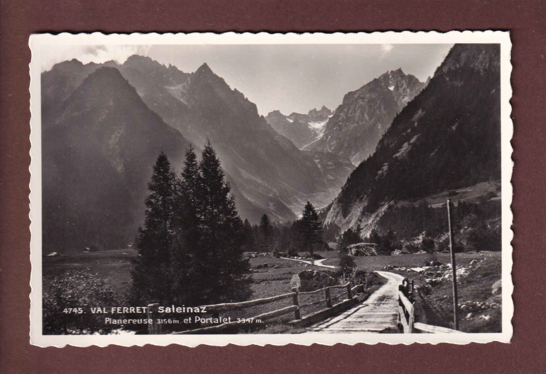 Cartoline postali: Val Ferret - SALEINAZ – Usato da Pully venduto da nicecards
