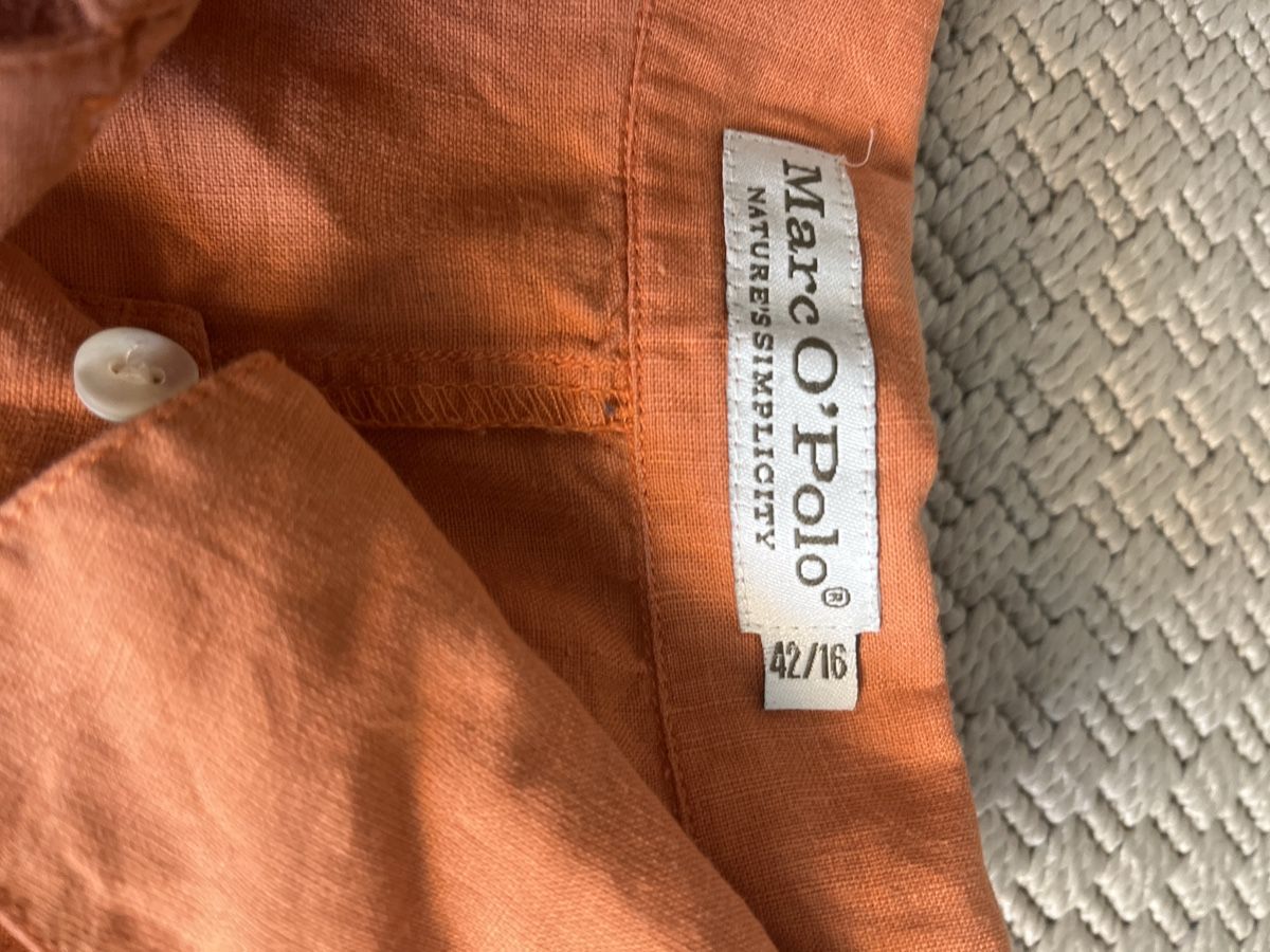 Camicette: Marc O'Polo Hemd, Leinen, Orange, 42 – Usato da Solothurn venduto da Bobesch08 6