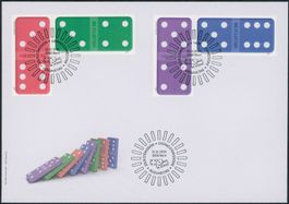 2021- Domino - Zusammenhängende - Ersttagsbrief FDC ET