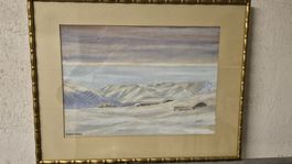 Philipp Bauknecht Winterlandschaft Davos signiert!