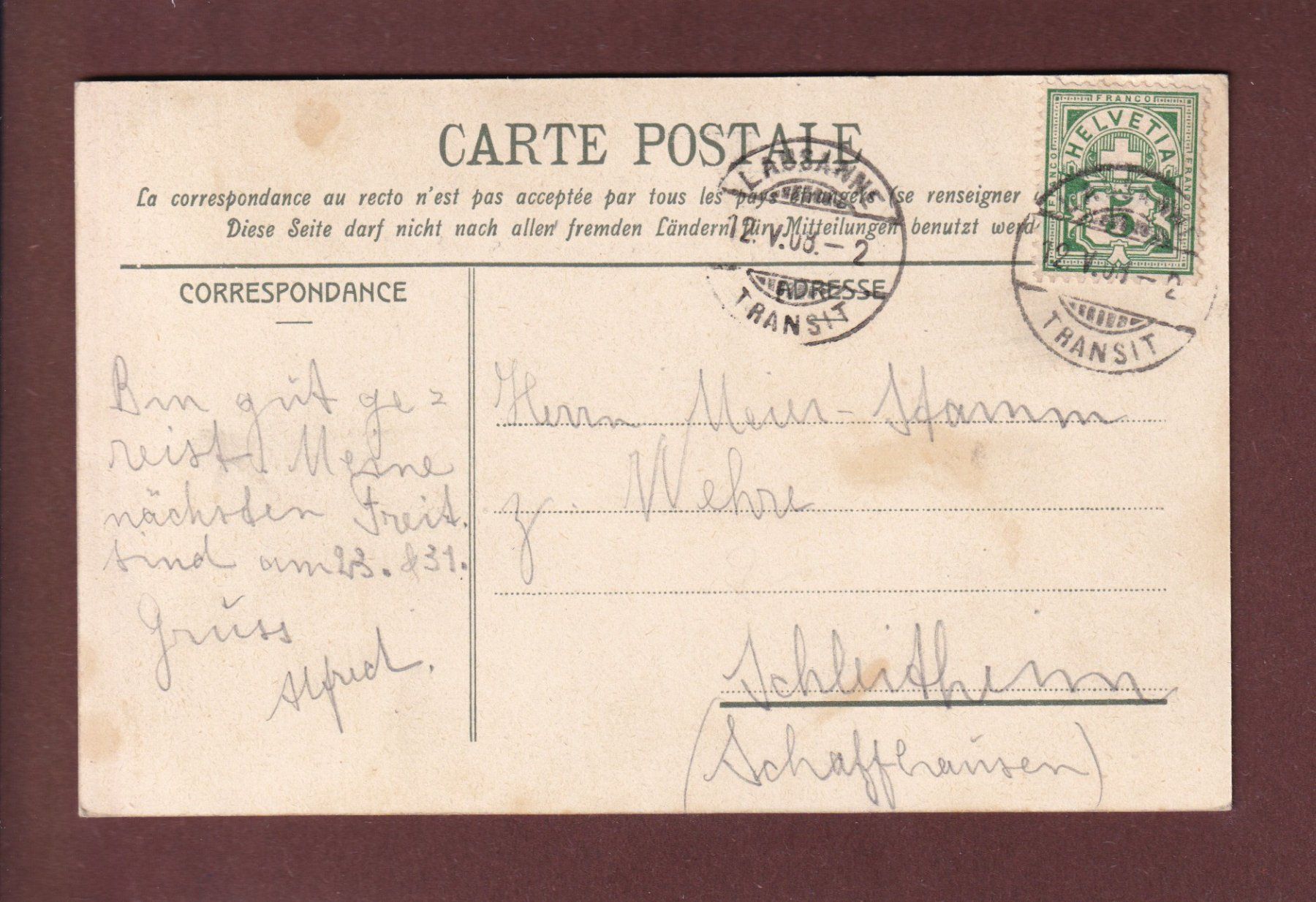 Cartes postales: LAUSANNE - Quai d'Ouchy - 1908 – D'occasion à Pully par nicecards 1