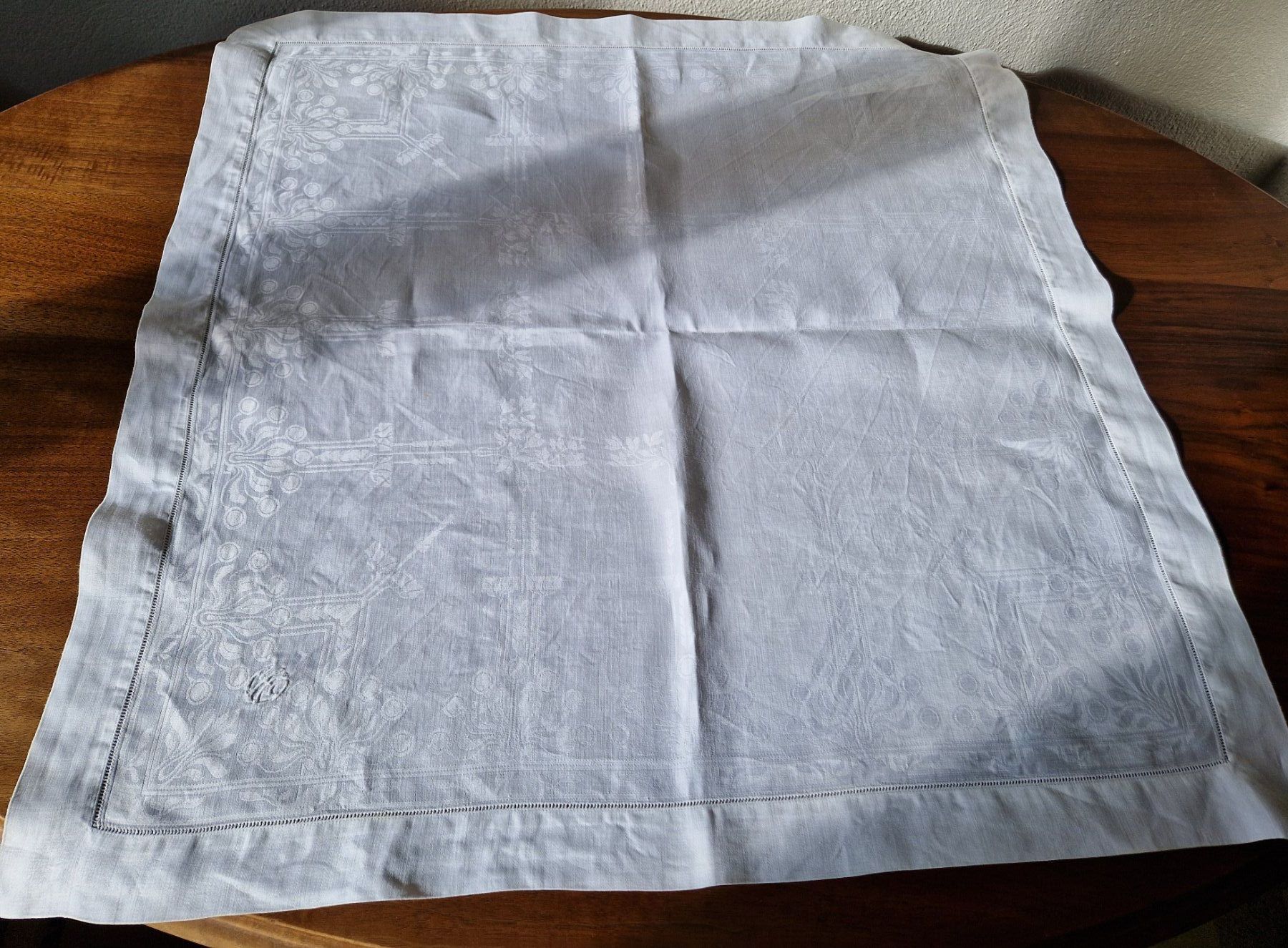 Tovaglioli: 5 edle, weisse Damast-Servietten mit Monogramm – Nuovo (secondo la descrizione) da Bern venduto da Antikbatik 8