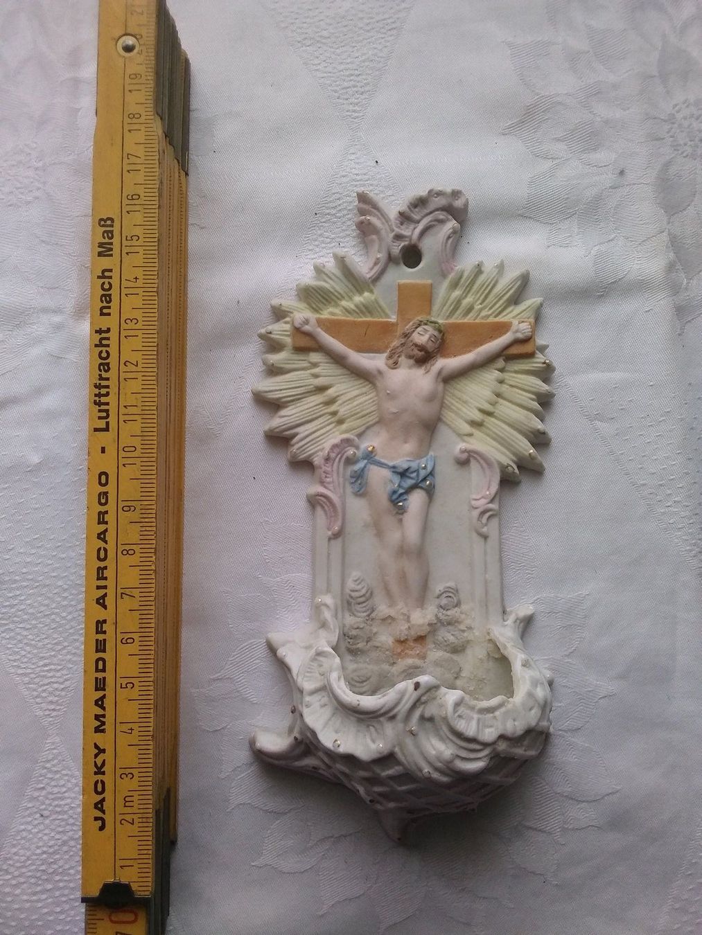 Statuette: Weihwassergefäss Jesus am Kreuz – Usato da Appenzell venduto da lama19 1