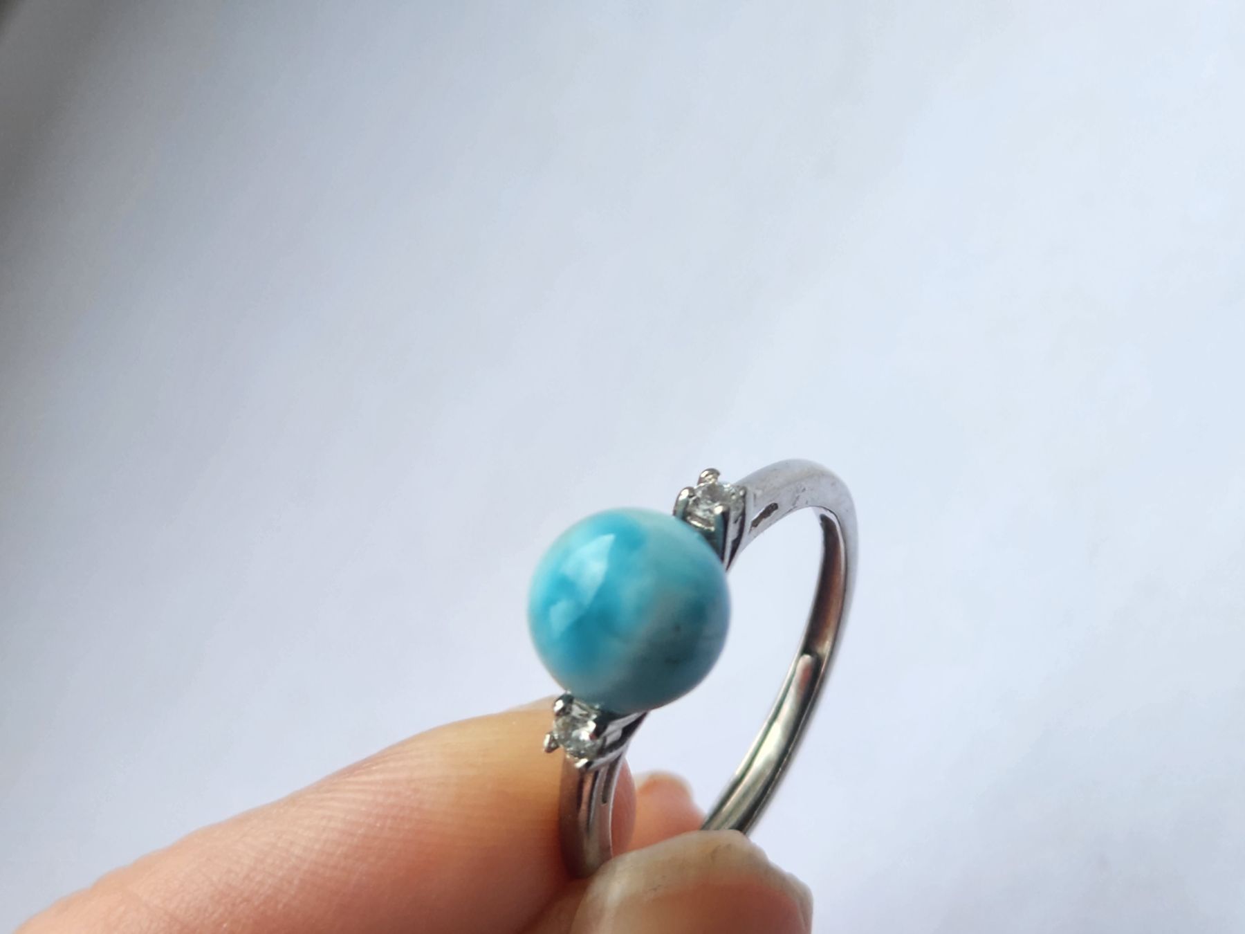 Anelli: Silberring 925er mit Larimar, Grösse verstellbar neu – Nuovo (secondo la descrizione) da St. Gallen venduto da GIULESGG 6
