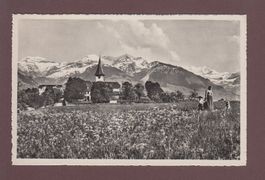 AESCHI - Kirche - Leute - 1950 Hotel Stempel