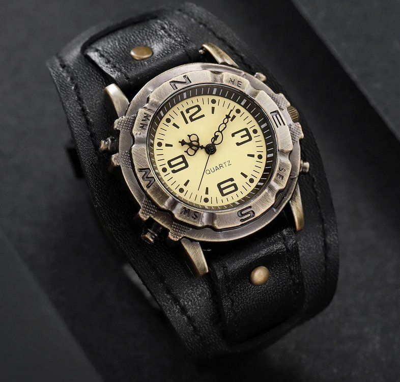 Uhren: Stevio Vintage-Stil Leder Quarzuhr – Neu und originalverpackt aus Lausanne von WATCH-WORLD 2
