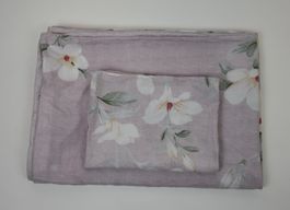 1Set Duvetbezug + Kissenbezüge/Blumen/rosa/160cmx210cm