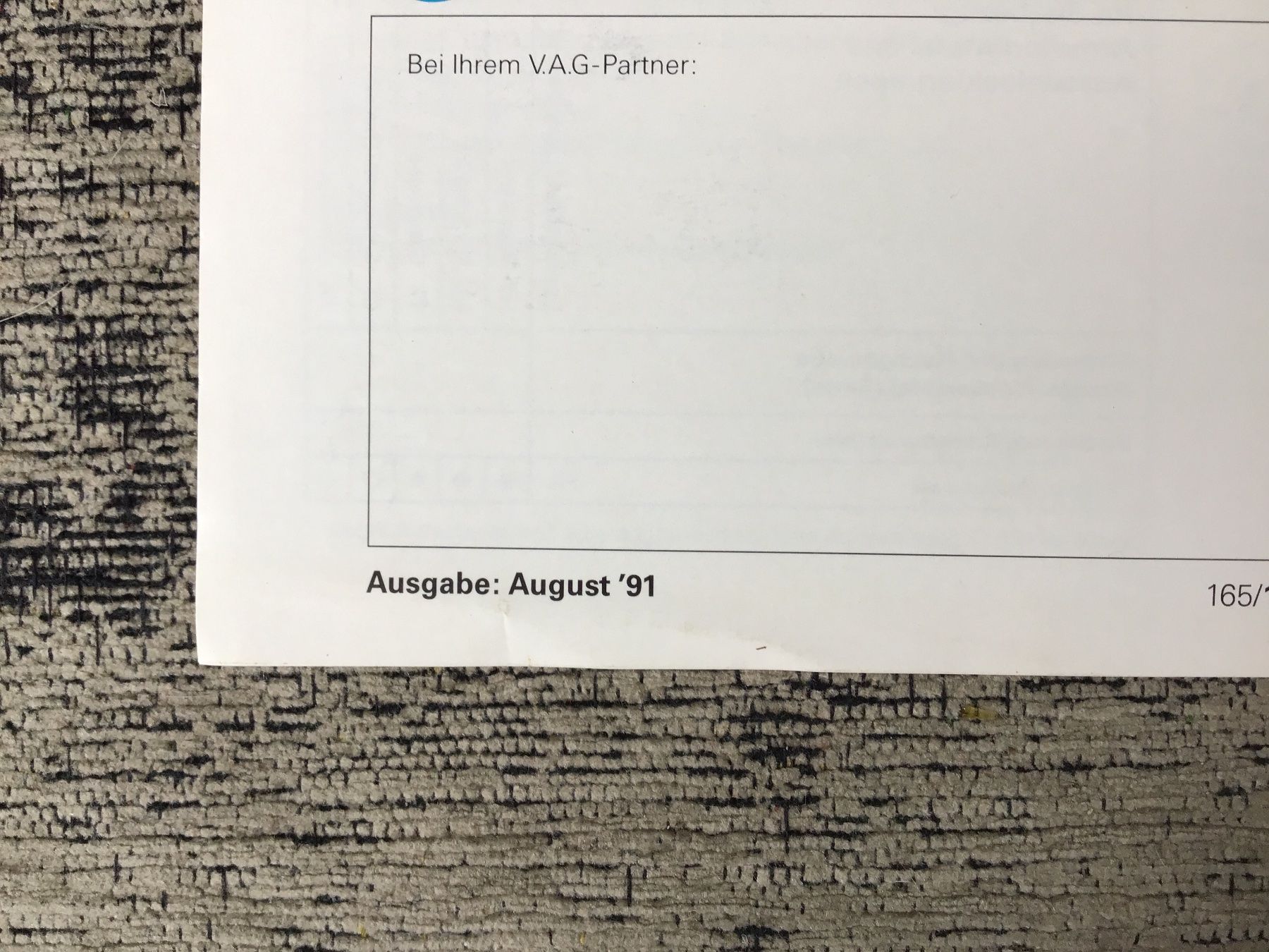 VW Documents: VW Multivan Verkaufsprospekt 8 Seiten August 1991 – D'occasion à Scherzingen par Starseller62 7