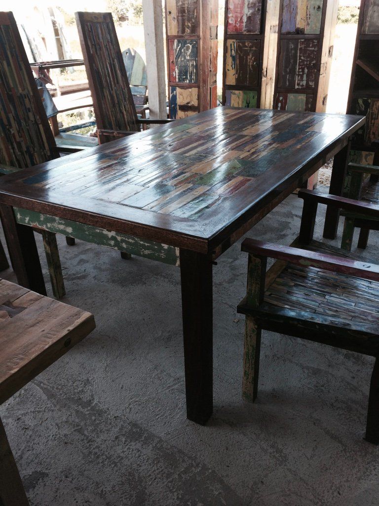 Set di tavolo e panche: SET Sitzgruppe Esstisch Sitzgarnitur Küchentisch Holztisch – Nuovo e nell'imballaggio originale da Daisendorf venduto da Wohn-Kult 2