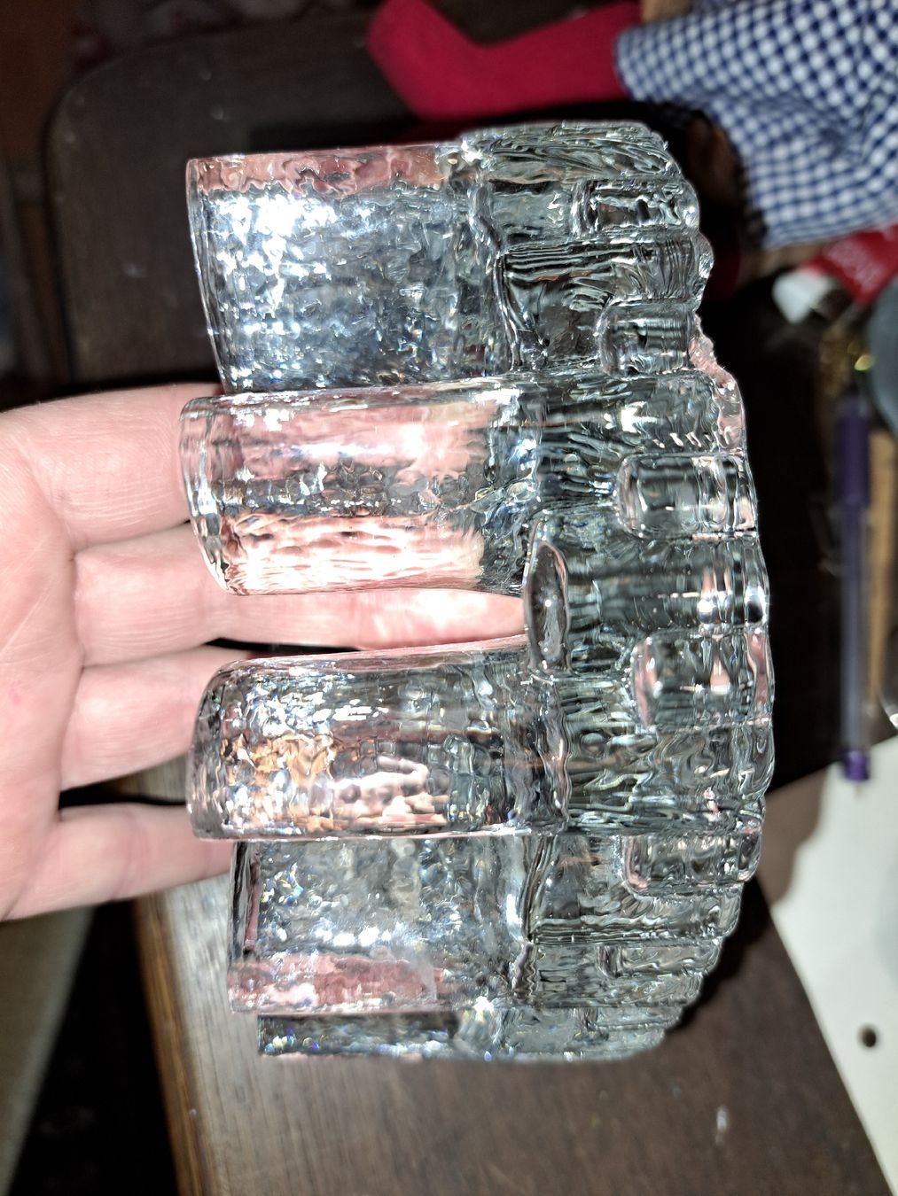 Portacandele: Vintage Blockglas Teewärmer – Usato da Kölliken venduto da Upcycling-by-Mc-TAM 3