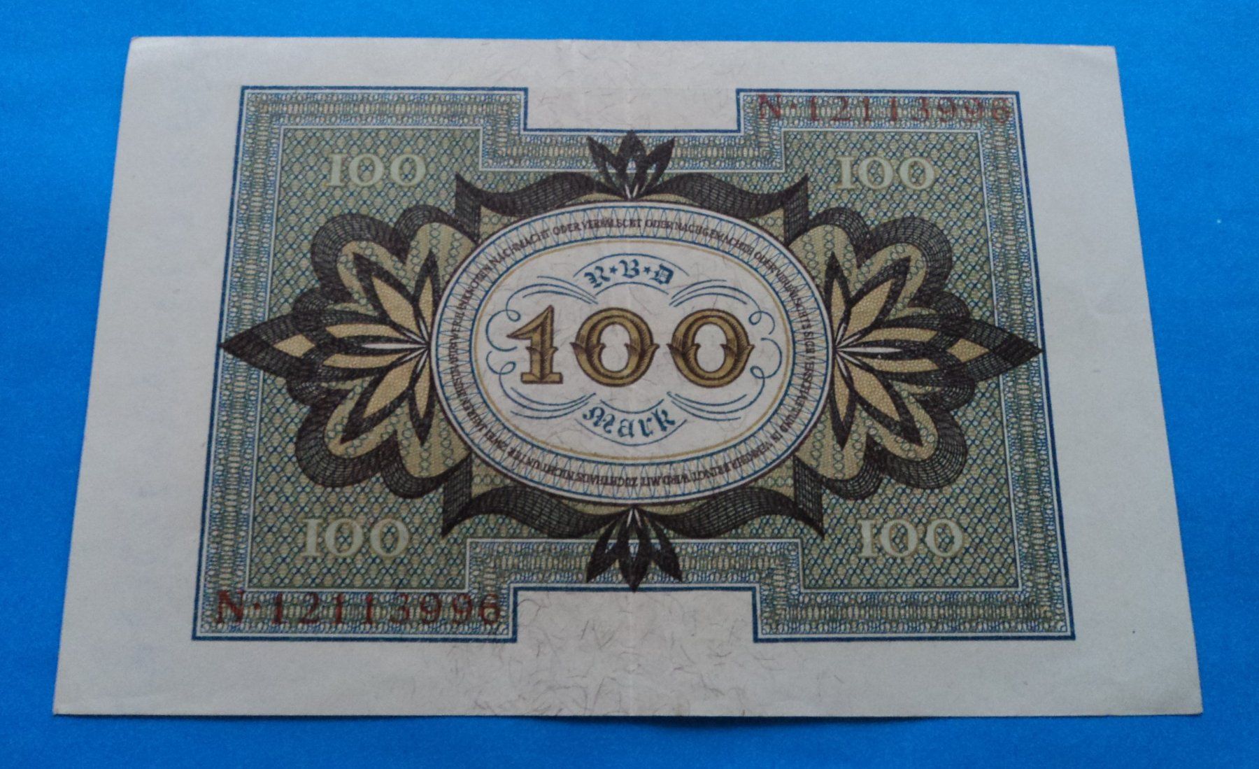 Banconote: Deutschland: 100 Mark 1920, SS – Usato da Basel venduto da maripas17 1